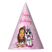 Happy Birthday Unicorn en Fairy Feesthoedjes (Voorkant)