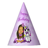 Happy Birthday Unicorn en Fairy Feesthoedjes (Voorkant)