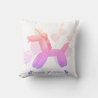 Happy Birthday! Unicorn in pastel gradient colors Kussen