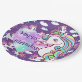 Happy Birthday Unicorn Papieren Bordje (Gekanteld)