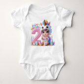 Happy Birthday Unicorn Romper (Voorkant)