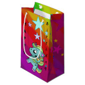 Happy Birthday Unicorn Star Rainbow Klein Cadeauzakje (Voorkant Gekanteld)