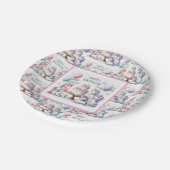 Happy Birthday Unicorn Themed Papieren Bordje (Gekanteld)