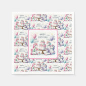 Happy Birthday Unicorn Themed Servet (Voorkant)