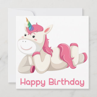 Happy Birthday Unicorn Wenskaart Kaart