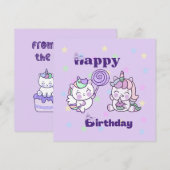Happy Birthday Unicorns (Voorkant / Achterkant)