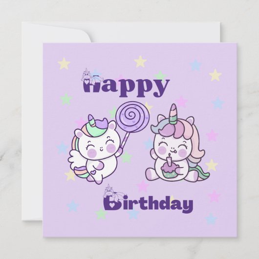 Happy Birthday Unicorns (Voorkant)