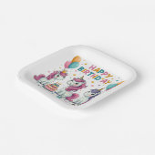 Happy Birthday Unicorns Papieren Bordje (Gebogen)