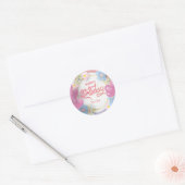 Happy Birthday unisex woordkunst Ronde Sticker (Envelop)