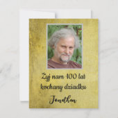 Happy Birthday urodziny dziadek Polska in het Pool (Voorkant)