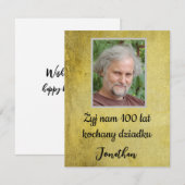 Happy Birthday urodziny dziadek Polska in het Pool (Voorkant / Achterkant)