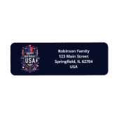 Happy Birthday USA Etiket (Voorkant)