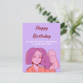 Happy Birthday Uw Beste Vriendin Feestdagenkaart (Staand voorkant)