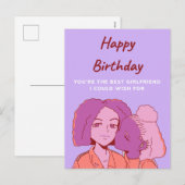 Happy Birthday Uw Beste Vriendin Feestdagenkaart (Voorkant / Achterkant)