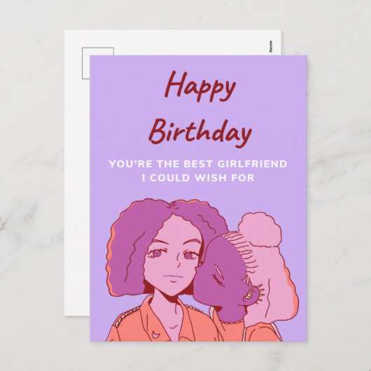 Happy Birthday Uw Beste Vriendin Feestdagenkaart (Voorkant / Achterkant)