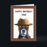 Happy Birthday vader bokser wenskaart Kaart<br><div class="desc">Happy Birthday vader bokser wenskaart</div>