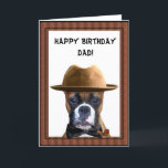 Happy Birthday vader bokser wenskaart Kaart<br><div class="desc">Happy Birthday vader bokser wenskaart</div>