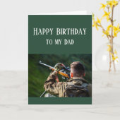 Happy Birthday Vader Jacht Camouflage Kaart (Gele Bloem)