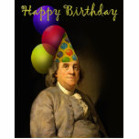 Happy Birthday van Ben Franklin Staand Fotobeeldje<br><div class="desc">Ben Franklin is klaar om te feesten! - een herziening van de kunst van Joseph-Siffred Duplessis. — In de *Spoofing The Arts* Store vind je re-edits (meestal parodie) van beroemd kunstwerk. Als u meer wilt zien, klikt u op - SPOOFINGTHEARTS - in de onderstaande labels. — Neem contact met mij...</div>