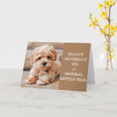 HAPPY BIRTHDAY VAN CUTE PUP-SPECIAL GIRL KAART (Gele Bloem)