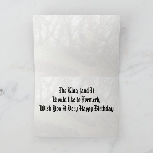 Happy Birthday - Van de koning (van het Oerwoud) Kaart (Binnen)