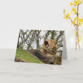 Happy Birthday - Van de koning (van het Oerwoud) Kaart (Gele Bloem)