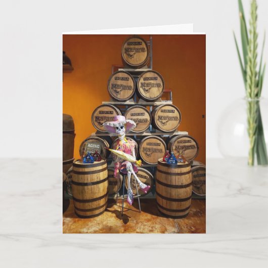 "HAPPY BIRTHDAY" VAN EEN DROOGKUNDIGE SKELETON KAART (Voorkant)