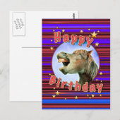 Happy Birthday van het lachende paard Briefkaart (Voorkant / Achterkant)