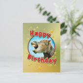 Happy Birthday van het lachende paard Briefkaart (Staand voorkant)