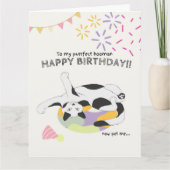 Happy Birthday van kat naar Purfect Hooman Kaart (Voorkant)