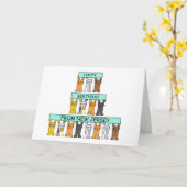 Happy Birthday van New Jersey Schattigee katten Kaart (Gele Bloem)