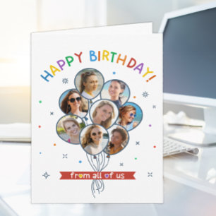 Happy Birthday van ons allemaal Kaart - kleurrijke