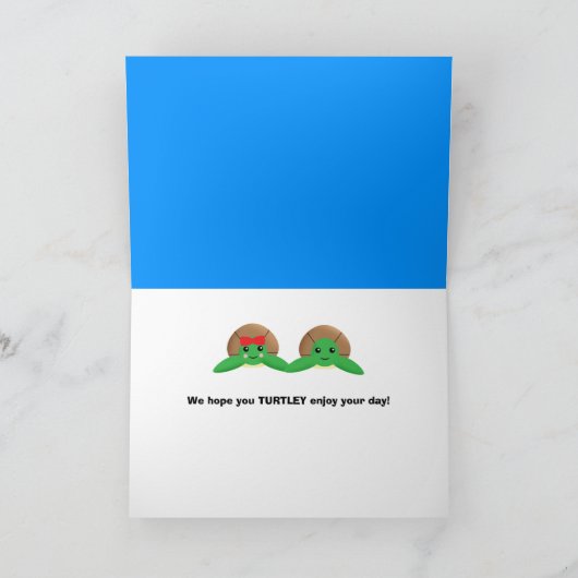 Happy Birthday van ons beiden Schattigee Zee schil Kaart (Binnen)