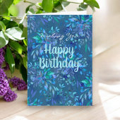 Happy Birthday Vandaag en Altijd Blauw Blauwgroen  Kaart