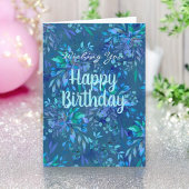 Happy Birthday Vandaag en Altijd Blauw Blauwgroen  Kaart