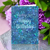 Happy Birthday Vandaag en Altijd Blauw Blauwgroen Kaart