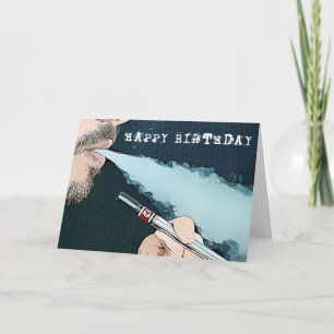 Happy Birthday Vaping Card Kaart