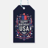 Happy Birthday Verenigde Staten 250 Cadeaulabel (Achterkant)