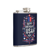 Happy Birthday Verenigde Staten 250 Heupfles (Rechts)