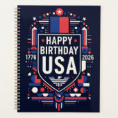 Happy Birthday Verenigde Staten 250 Planner (Voorkant)