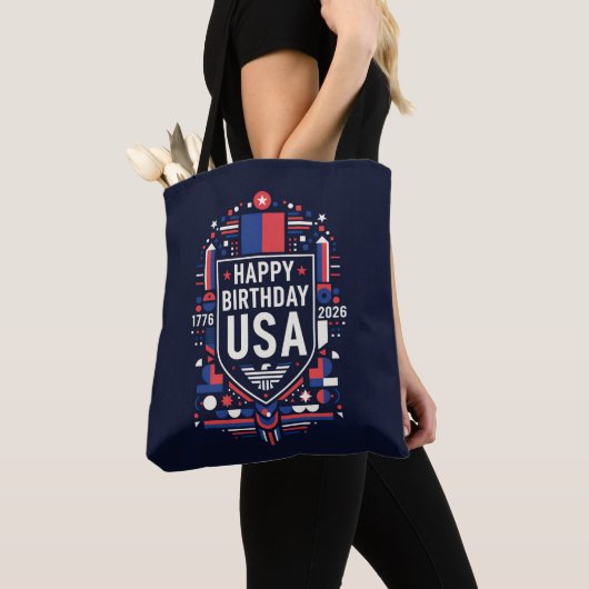 Happy Birthday Verenigde Staten 250 Tote Bag (Dichtbij)