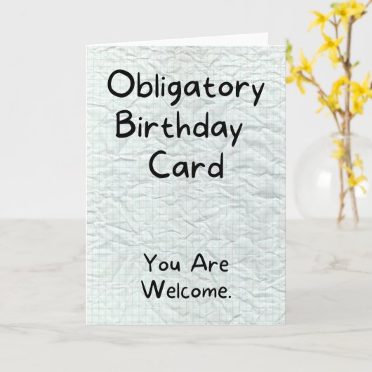 Happy Birthday - verplicht Kaart (Gele Bloem)