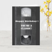 Happy Birthday VHS Cassette Je bent een Klassiek Kaart (Gele Bloem)