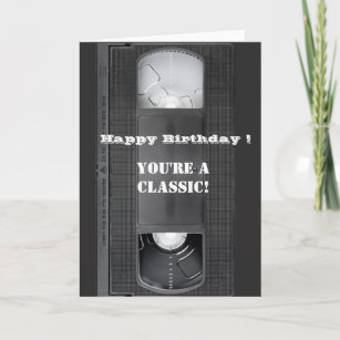 Happy Birthday VHS Cassette Je bent een Klassiek Kaart