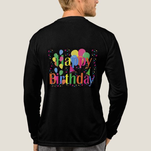 Happy Birthday Vibes Tri-Blend Shirt (Achterkant volledig)