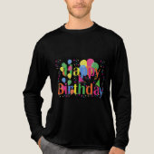 Happy Birthday Vibes Tri-Blend Shirt (Voorkant volledig)