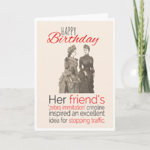 Happy Birthday, Victoriaans Humor, Zebra kruising, Kaart