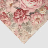 Happy Birthday Victoriaans Rozen Illustratie Tissuepapier (Detail)
