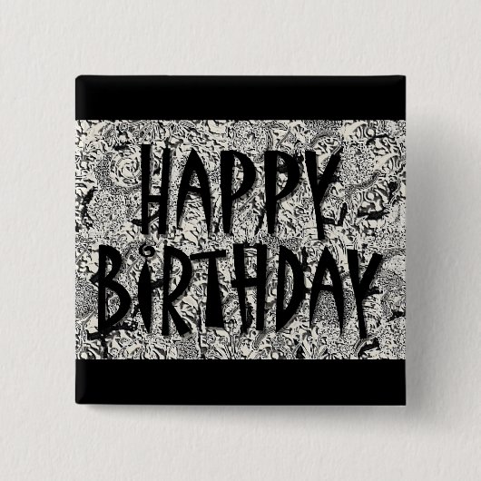 Happy Birthday Vierkante Button 5,1 Cm (Voorkant)