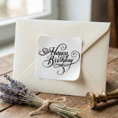 Happy Birthday Vierkante Sticker